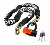 Kryptonite 999522 New York Chain 1217 (12Mm X 170Cm) With Evs4 Disc 14Mm Shackle, Black, standard size