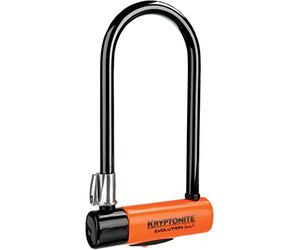 Kryptonite Evolution Series4 Flex Frame U-Lock - Black/Orange, 10.2 X 22.9 X 1.4 cm