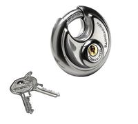 Kryptonite Keyed Padlock, Stainless Steel Heavy Duty Lock with Keys, High Security Waterproof Keyed Lock for Outdoor Use, Gym Locker, Sheds, Fence, Toolbox, Storage Unit