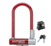 Kryptonite Kryptolok Mini-7 Bike U-Lock, Heavy Duty Anti-Theft Bicycle U Lock, 12.7mm Shackle with Mounting Bracket and Keys, High Security Lock for Bicycles Scooters