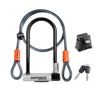 Kryptonite Kryptolok Standard Bike U-Lock with Cable, Heavy Duty Anti-Theft Bicycle U Lock, 12.7mm Shackle and 10mm x 4ft Length Security Cable with