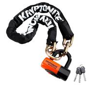 Kryptonite New York 1213 Cinch Ring Bike Chain Lock, 4.2 Feet Long Heavy Duty Anti-Theft Sold Secure Gold Bicycle Chain Lock and Keys for Ultimate Security E-Bike, Motorcycle, Scooter