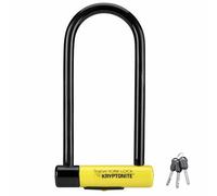 Kryptonite New York Long Shackle Bike U-Lock, Heavy Duty Anti-Theft Security Bicycle Lock Sold Secure Gold, 16mm Long Shackle with Keys, Ultimate Security Lock for Bicycles E-Bikes Scooters