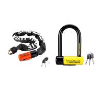 Kryptonite Unisexs Evolution Chain Lock BlackOrange 10mm x 90cm New York FAHGETTABOUDIT Lock Yellow Mini