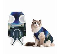 Krypton's Dreamlike Space Custom Patterned Surgery Suit for Dogs Cat- Post-Surgery Recovery, Wound Care, and Anxiety Relief - Soft Cotton Dog Pajamas with Full Belly Coverage X-Large