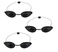 Krysel 3-Pack Tanning Bed Goggles - Adjustable Sunbed Eye Protectors - Reusable Indoor Tanning Eyewear with Elastic Strap