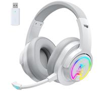 Krysenix PG3 2.4GHz Wireless Gaming Headset for PS5, PC, PS4, Mac, Switch, Bluetooth 5.4 Gaming Headphones with Noise-Cancelling Mic, Gaming Headset with Cool LED, 7.1Surround Sound, 48H Battery