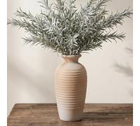 KRYSTHIA Tall Ceramic Vase for Pampas Grass, Large Flower Vase for Home Decor, Rustic Farmhouse Vase, Vintage Decorative Vase for Living Room, Office, Bedroom, Coffee Table & Kitchen, 36 CM