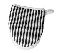 Kryvella Mini Oven Mitts Cotton Microwave Oven Gloves Heat Resistant Stripe Pattern Thick Oven Mitts with Lanyard(Brown)