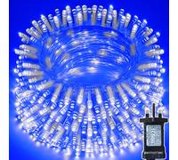 KRYVTHOS 900 Led String Lights Outdoor Indoor, Christams String Lights Waterproof 8 Modes & Timer, Fairy Lights Plug in for Bedroom, Weeding, Patio, Party, Holiday,Christmas Decor(Blue+Cool White)