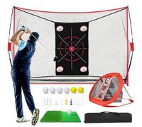 KRYZENTA Golf Net, 10x7ft Practice Net with Chipping Nets, Gifts for Golfer