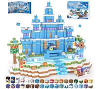 Kryzomat Magnetic Blocks 200 PCS, Magnetic Building Blocks Ice Castle Theme