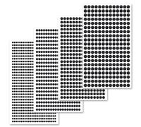 Kryzulax 1792Pcs Gem Stickers,4 Sheets Rhinestone Stickers,Sheets Acrylic Crystal Gems Stickers,for DIY Craft Jewel Clothes Makeup Festival Carnival Decro(3/4/5/6mm)-Black