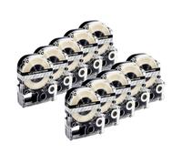 KRZkwA 10pcs 12mm SS12KW Label Tape Compatible With LW Series Label Printers Including LW-300 LW-400 LW-600P LW-700 LW-700P(White on Clear)