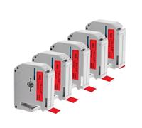 KRZkwA 5PK MK231 12mm Compatible Label Tape Replacement For PT-70 PT-80 PT-90 Label Printer Models MK231 MK131 MK631(Black on Red)
