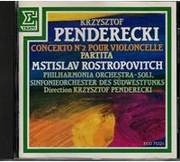 Krzystof Penderecki Concerto No 2 Pour Violoncelle Partita Mstislav Rostropovitch by Mstislav Rostropovitch (1987-05-04)