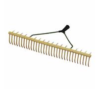 KS Lawn Rake Garden Rake Tool With 32 Curved Tines 64 Cm