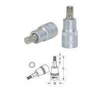 Ks Tools 1/2" Bit Socket for Multi-Tooth (Xzn®) Screws, Short