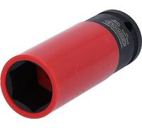 KS Tools 1/2 Inch Aluminium Rims Kraft Socket Wrench Long, 21 mm, 515.1076 E