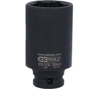 KS Tools 1/2 Inch Hexagonal Impact Socket, 32 mm, 515.1132 E