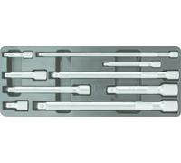 KS Tools 1/4"+3/8"+1/2" Extension Set, 9 Pieces - 911.0007