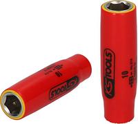 KS Tools 117.2351 1/4" Socket with Protective Insulation, 13mm, Long