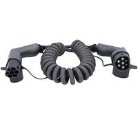 KS Tools 117.7365 efuturo link spiral EV charging cable type 2, 11 kW, 400 V, three-phase 16 A, type 2 to type 2, 5 metres