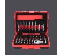 KS Tools 150.7060 1/4 Inch + 10 mm Torx and Allen Hex Socket Screw Extractor Set 34 Pieces