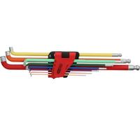 KS Tools 151.4430 Ball Ended Hexagon Key Wrench Set, 108° Angled, 9 pcs. Imperial