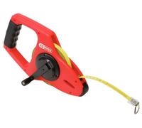 KS Tools 300.0056 Frame tape measure with yellow steel tape, plastic housing, 50m