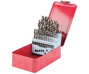KS Tools 330.3613 HSS-G Co 5 Twist drill set, in metal case, 25 pcs, 1-13mm