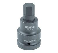 KS TOOLS 450.0478 1" Impact bit socket for hexagon screws, 22mm