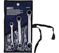 KS Tools 503.4540 Gear+ 4-in-1 Ratchet Spanner Set (3 Pieces) 8-18mm