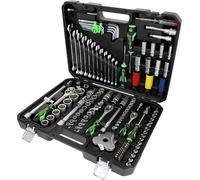 KS Tools 512.0132 Competition 1/4 Inch + 3/8 Inch + 1/2 Inch Socket Spanner Set 132 Pieces Car Special