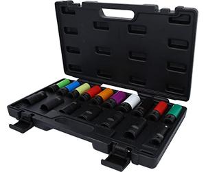 KS Tools 515.0885 1/2 Inch Master Special Power Socket Set for Wheel Fittings 17-Piece