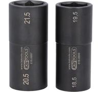 KS Tools 515.0895 1/2 Inch Special Aluminium Rim Impact Socket Set for Ford 18.5/19.5/20.5/21.5 mm 2 Pieces
