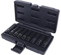 KS Tools 515.1050 Impact Socket Set ETX (9 Pieces) 1/2-inch E10-E24
