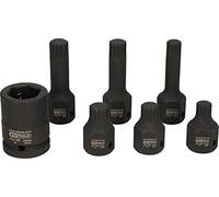 KS Tools 515.1160 Impact Socket Set XZN (7 Pieces) M14-M18 1/2-inch Deep