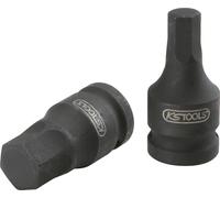 KS Tools 515.1589 3/8" Impact bit Socket for Hexagonal Socket Head Screws, Short, 6 mm