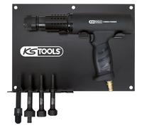 KS Tools 515.3880 Compressed Air Chisel Hammer Set with Holder (6 Pieces)