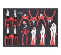 KS TOOLS 711.1012 Pliers set, 12 pcs, 1/1 system insert