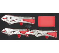 KS TOOLS 713.1003 Grip pliers set, 3 pcs, 1/3 system insert