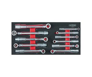 KS TOOLS 713.2011 Pipe head wrench set, 11 pcs