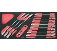 KS Tools 713.2027 GearPlus Ratchet Combination Wrench Module with 16 Pieces