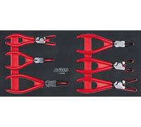 KS Tools 713.5006 Scs Circlip Plier Set with 1/3 System Insert, 6Pcs