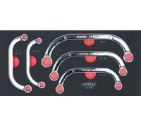 KS TOOLS 783.2005 CHROME + halfmoon spanner set, 5pcs