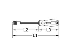 KS Tools 911.1145 200mm 1/4-inch Ergo Locking Bit Driver