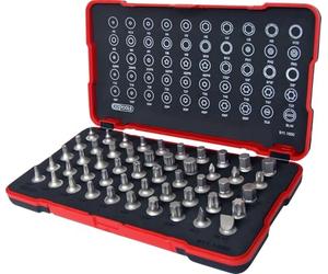 KS Tools 911.1850 1/4 Inch Bit Socket Set Extra Short 50-Piece