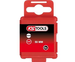 KS TOOLS 911.3328 1/4" Bit slotted, 50mm, 10mm, 5pcs