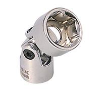 KS Tools 911.3848 3/8" CHROMEplus Hexagonal socket with flexible joint, 17mm